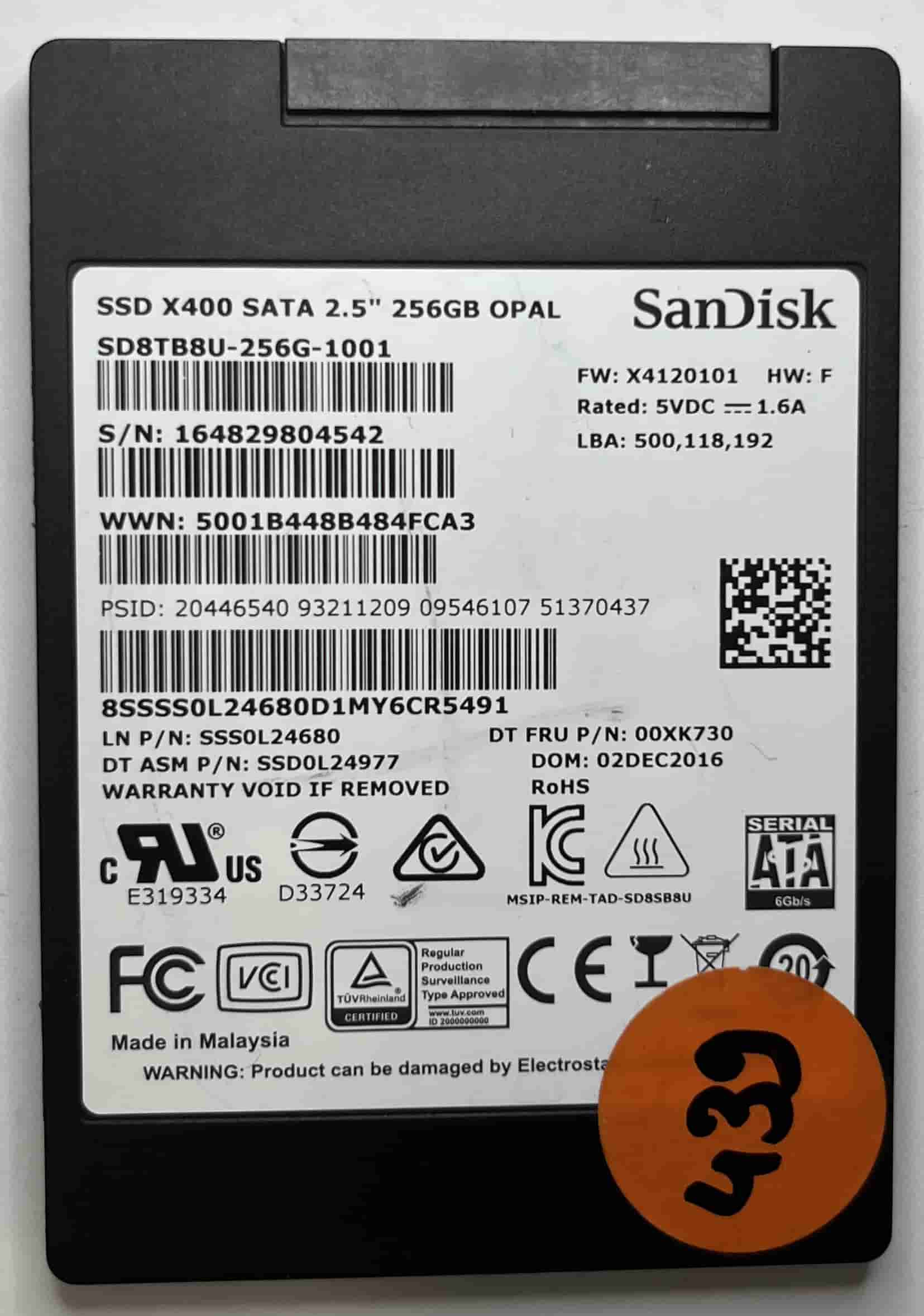 SANDISK SD8TB8U256G1001 (439) SSD for Sale