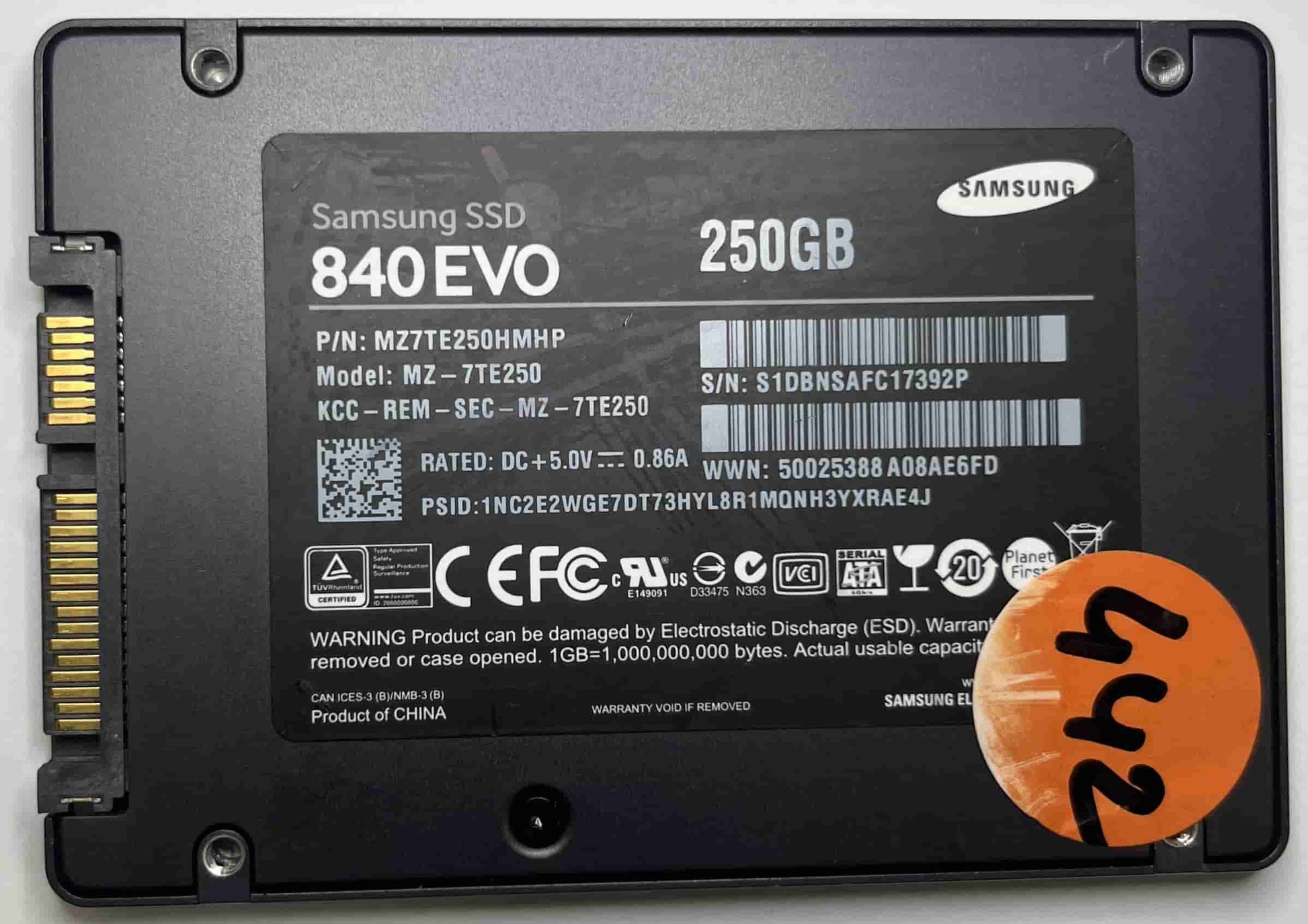 SAMSUNG MZ-71E250 MZ71E250HMHP (442) SSD for Sale