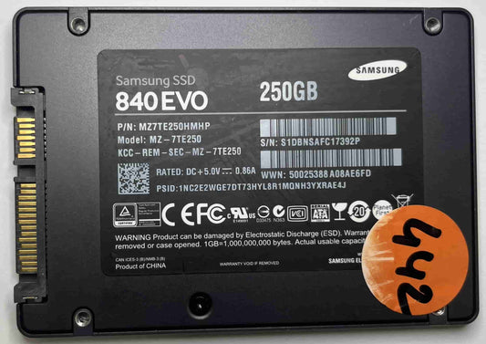 SAMSUNG MZ-71E250 MZ71E250HMHP (442) SSD for Sale