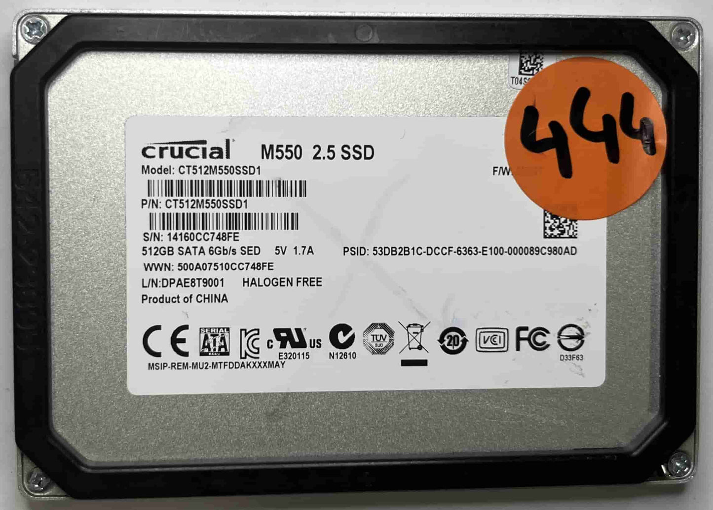 CRUCIAL CT512M550SSD1 CT512M550SSD1 (444) SSD for Sale