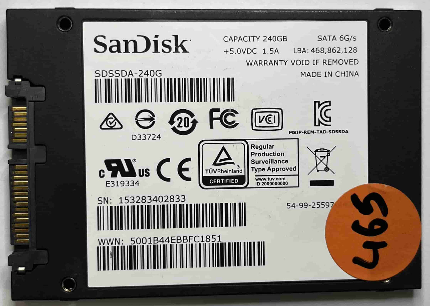 SANDISK SDSSDA240G (465) SSD for Sale