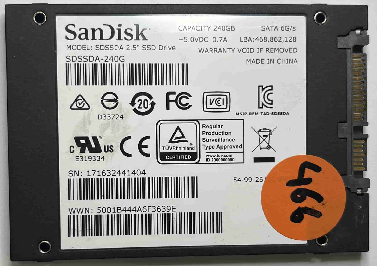 SANDISK SDSSDA240G (466) SSD for Sale