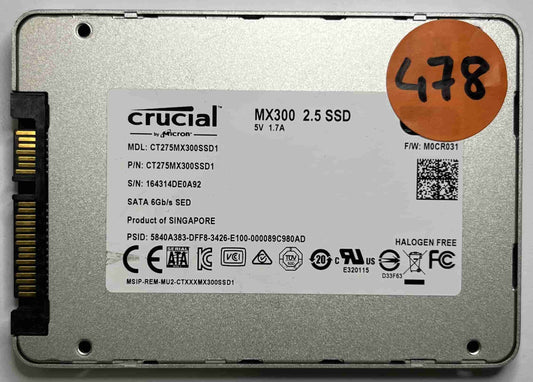 CRUCIAL CT275MX300SSD1 CT275MX300SSD1 (478) SSD for Sale