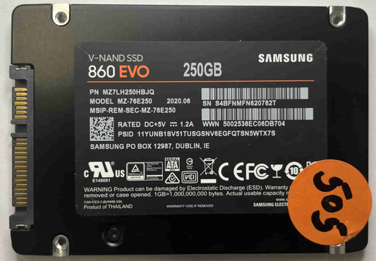 SAMSUNG MZ-76E250 MZ7LH250HBJQ (505) SSD for Sale