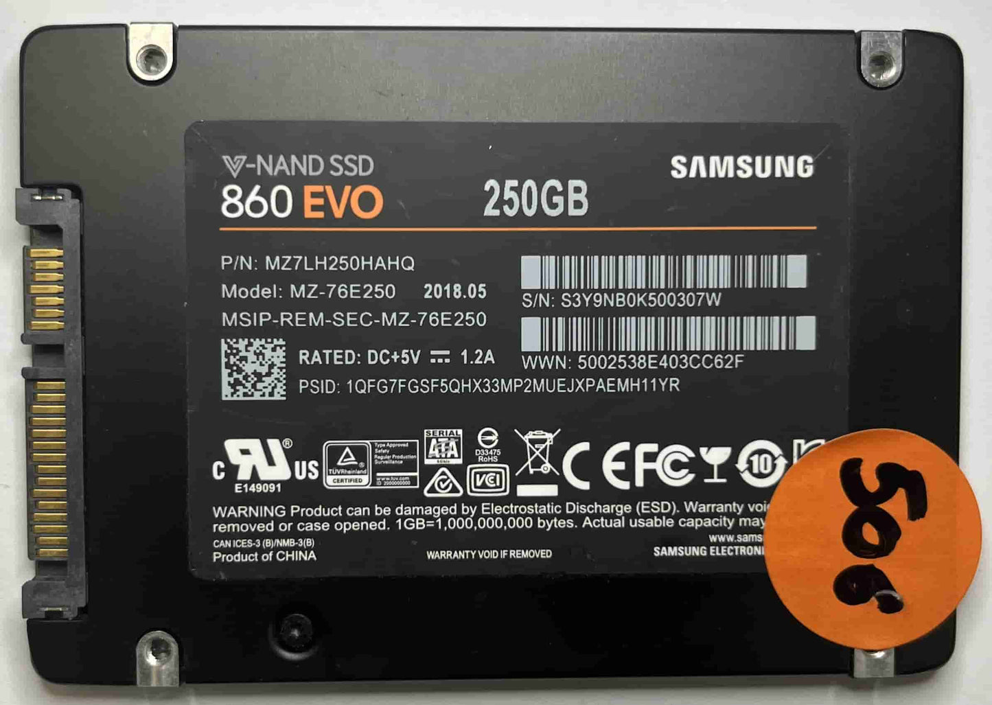 SAMSUNG MZ-76E250 MZ7LH250HAHQ (506) SSD for Sale