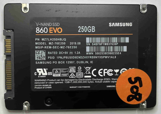 SAMSUNG MZ-76E250 MZ7LH250HBJQ (508) SSD for Sale