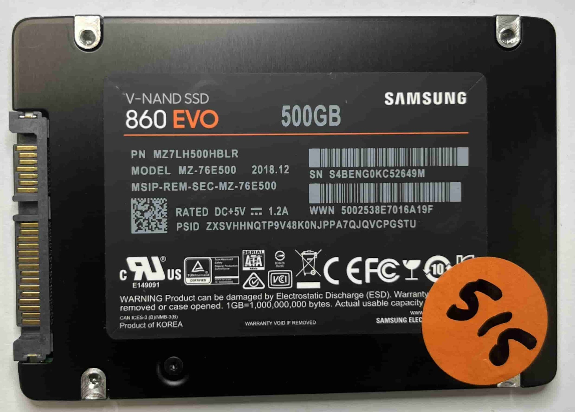 SAMSUNG MZ-76E500 MZ7LH500HBLR (515) SSD for Sale
