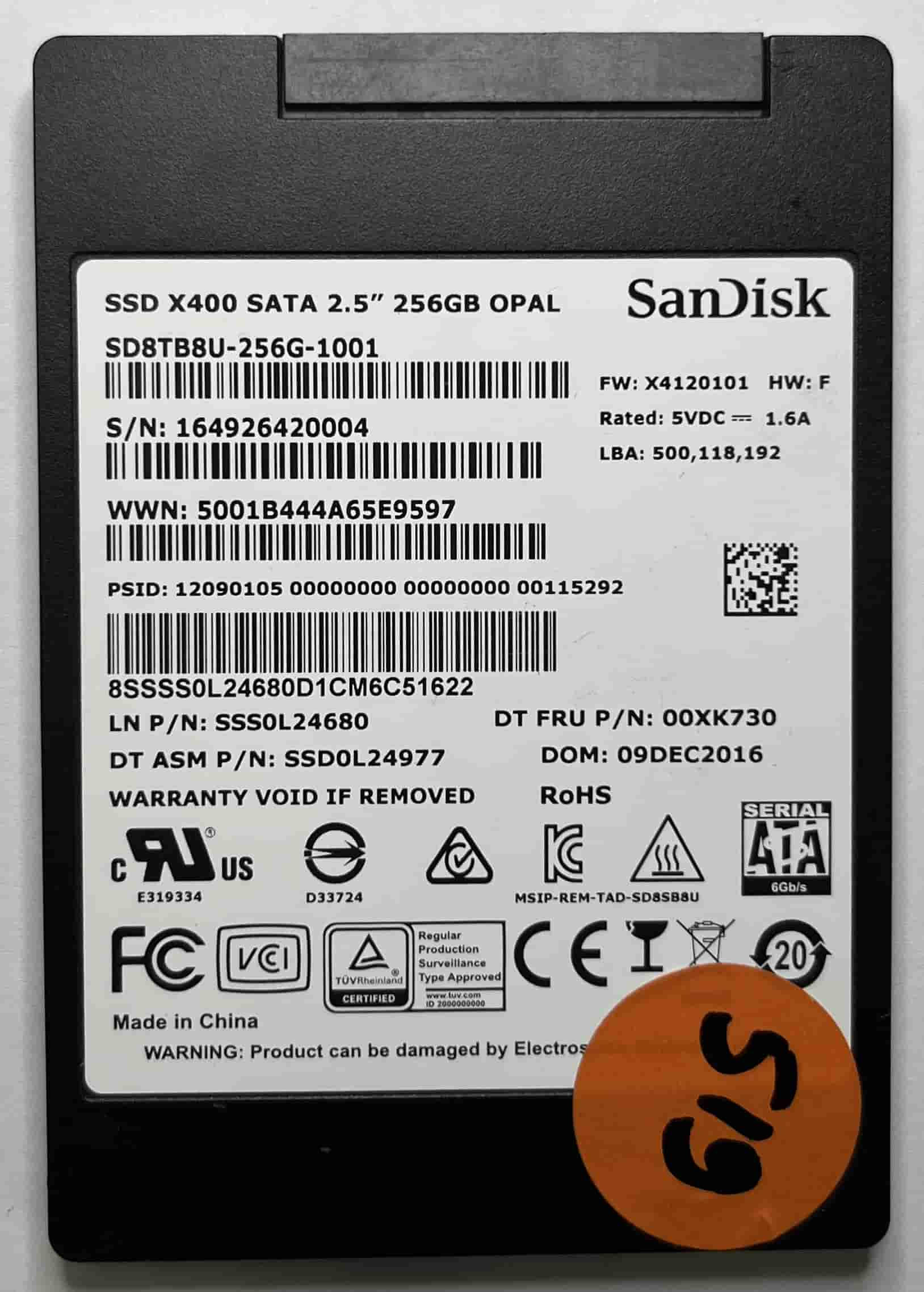 SANDISK SD8TB8U256G1001 (519) SSD for Sale