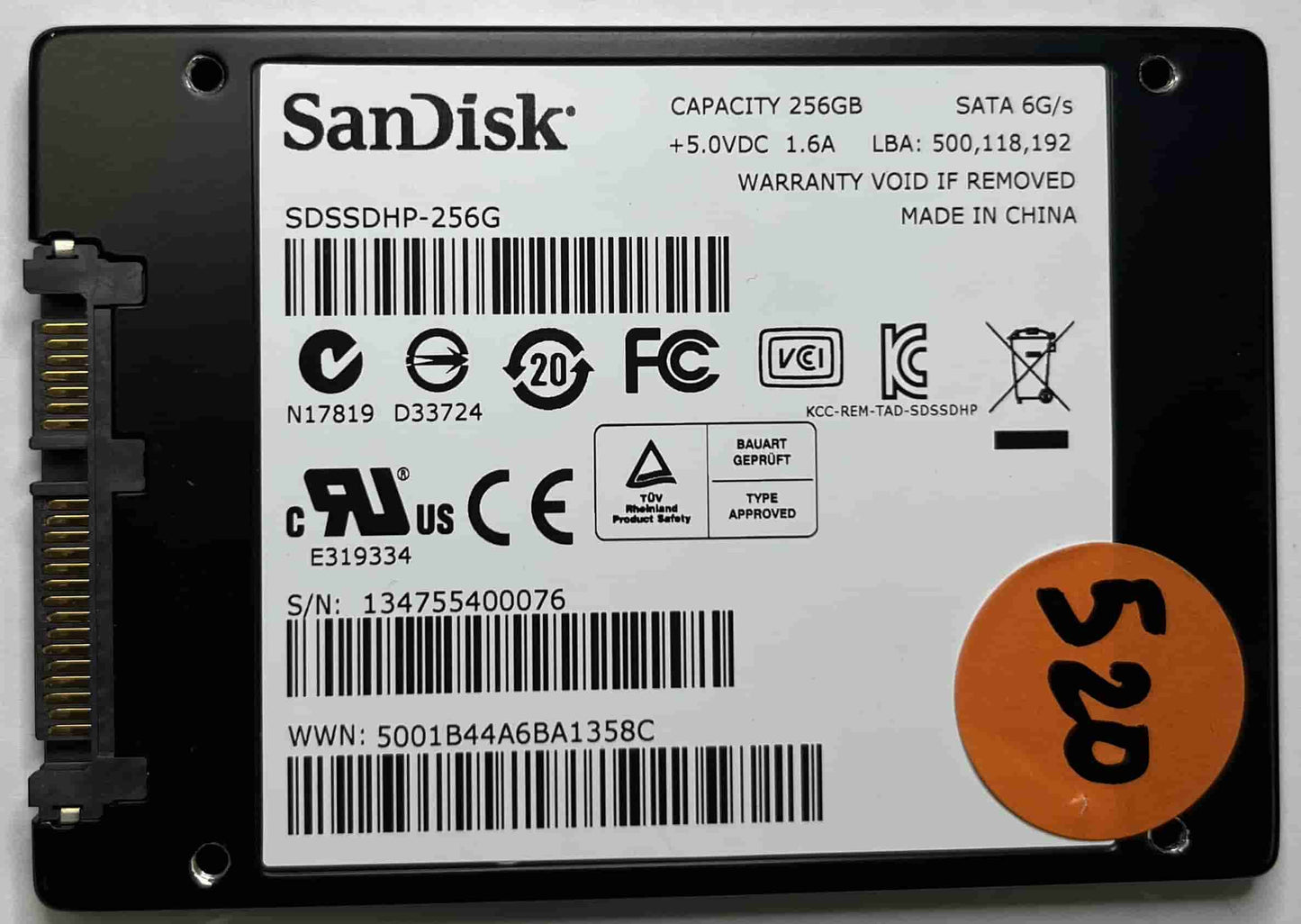 SANDISK SDSSDHP256G (520) SSD for Sale