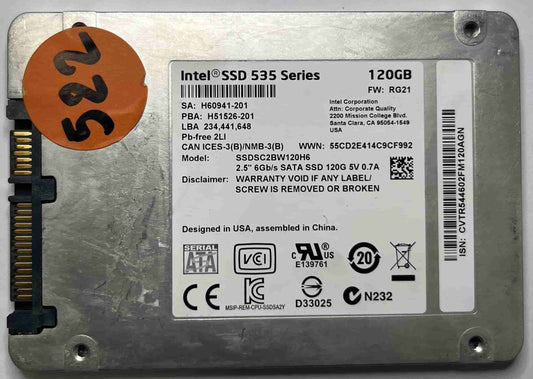 INTEL SSDSC2BW120H6 (522) SSD for Sale