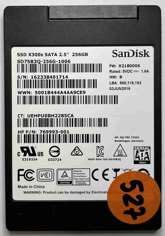 SANDISK SD7SB3Q-256G-1006 769993-001 (527) SSD for Sale