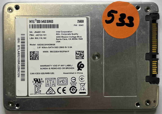 INTEL SSDSC2KW256G8 (533) SSD for Sale