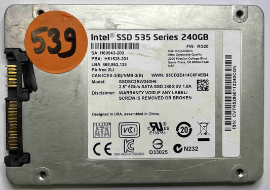 INTEL SSDSC2BW240H6 (539) SSD for Sale