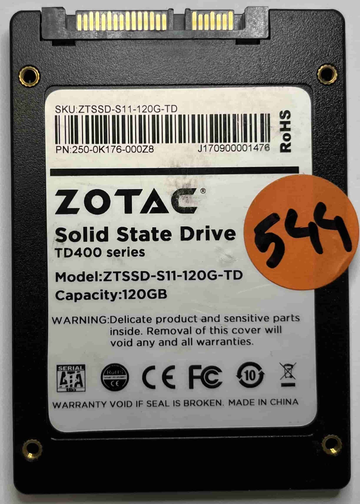 ZOTAC ZTSSD-S11-120G-TD 250-0K176-000Z8 (544) SSD for Sale