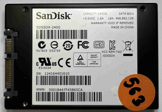 SANDISK SDSSDX240GG25 (563) SSD for Sale