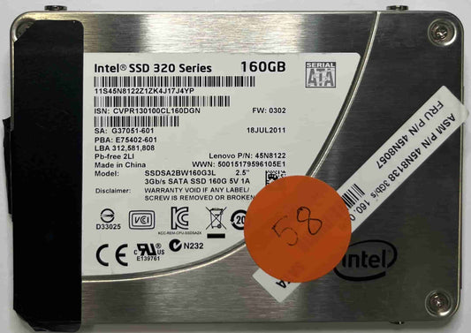 INTEL SSDSA2BW160G3L (58) SSD for Sale