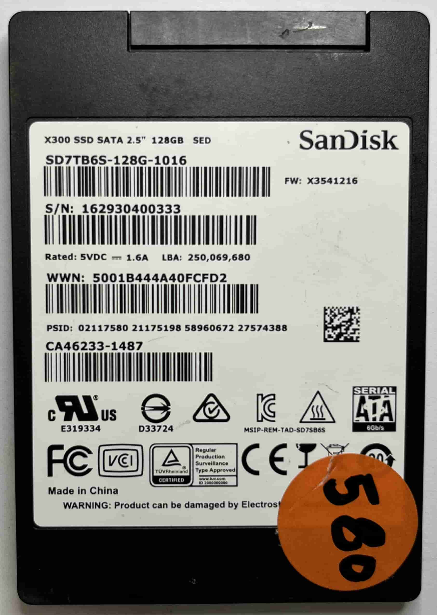 SANDISK SD7TB6S-128G-1016 (580) SSD for Sale