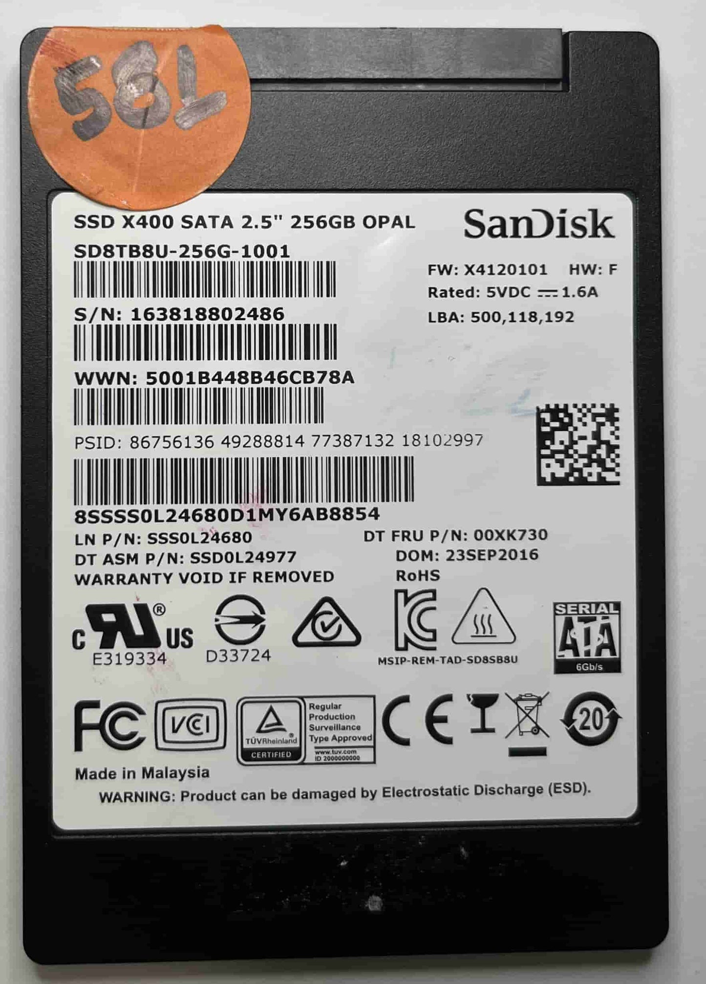 SANDISK SD8TB8U256G1001 (581) SSD for Sale