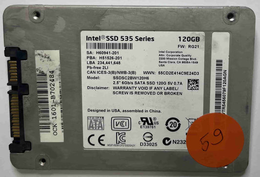 INTEL SSDSC2BW120H6 (59) SSD for Sale