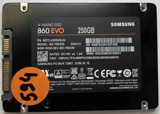 SAMSUNG MZ76E250 MZ7LH250HBJQ (594) SSD for Sale