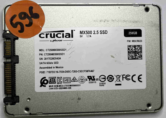 CRUCIAL CT250MX500SSD1 CT250MX500SSD1 (596) SSD for Sale