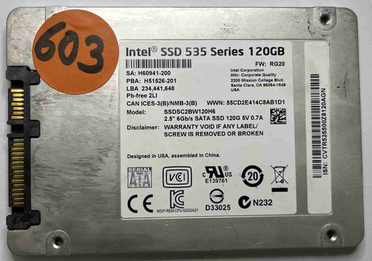 INTEL SSDSC2BW120H6 (603) SSD for Sale