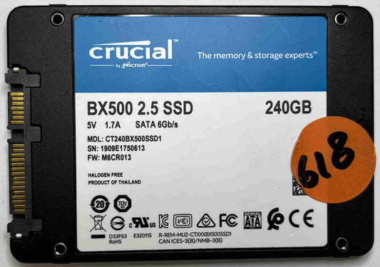 CRUCIAL CT240BX500SSD1 (618) SSD for Sale