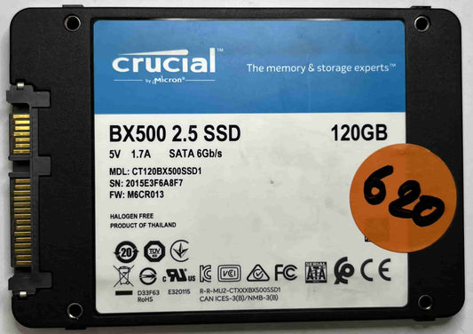 CRUCIAL CT120BX500SSD1 (620) SSD for Sale