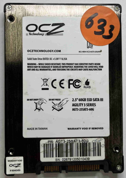 OCZ-AGILITY3 AGT3-25SAT3-60G (633) SSD for Sale