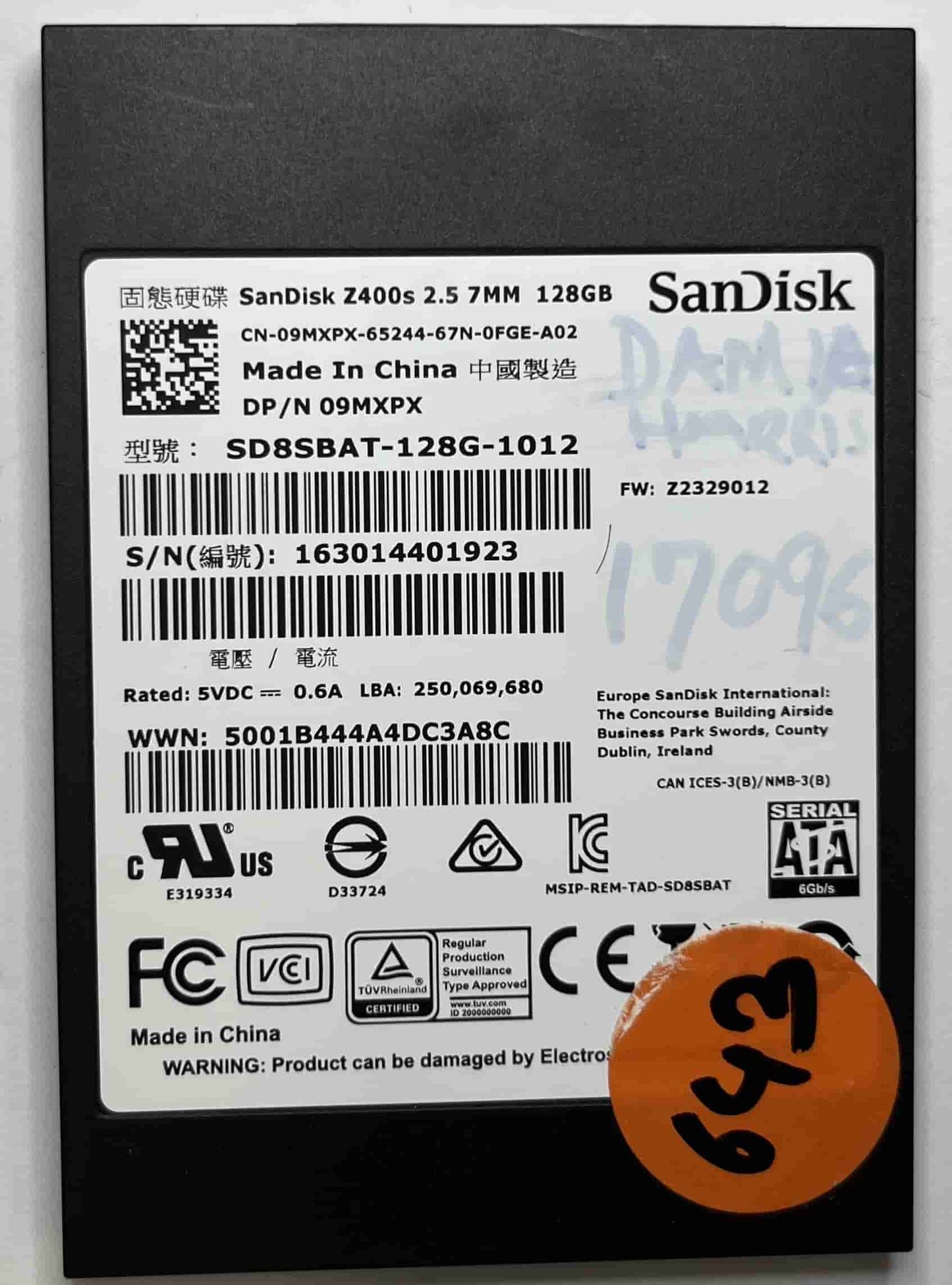 SANDISK SD8SBAT-128G-1012 (643) SSD for Sale