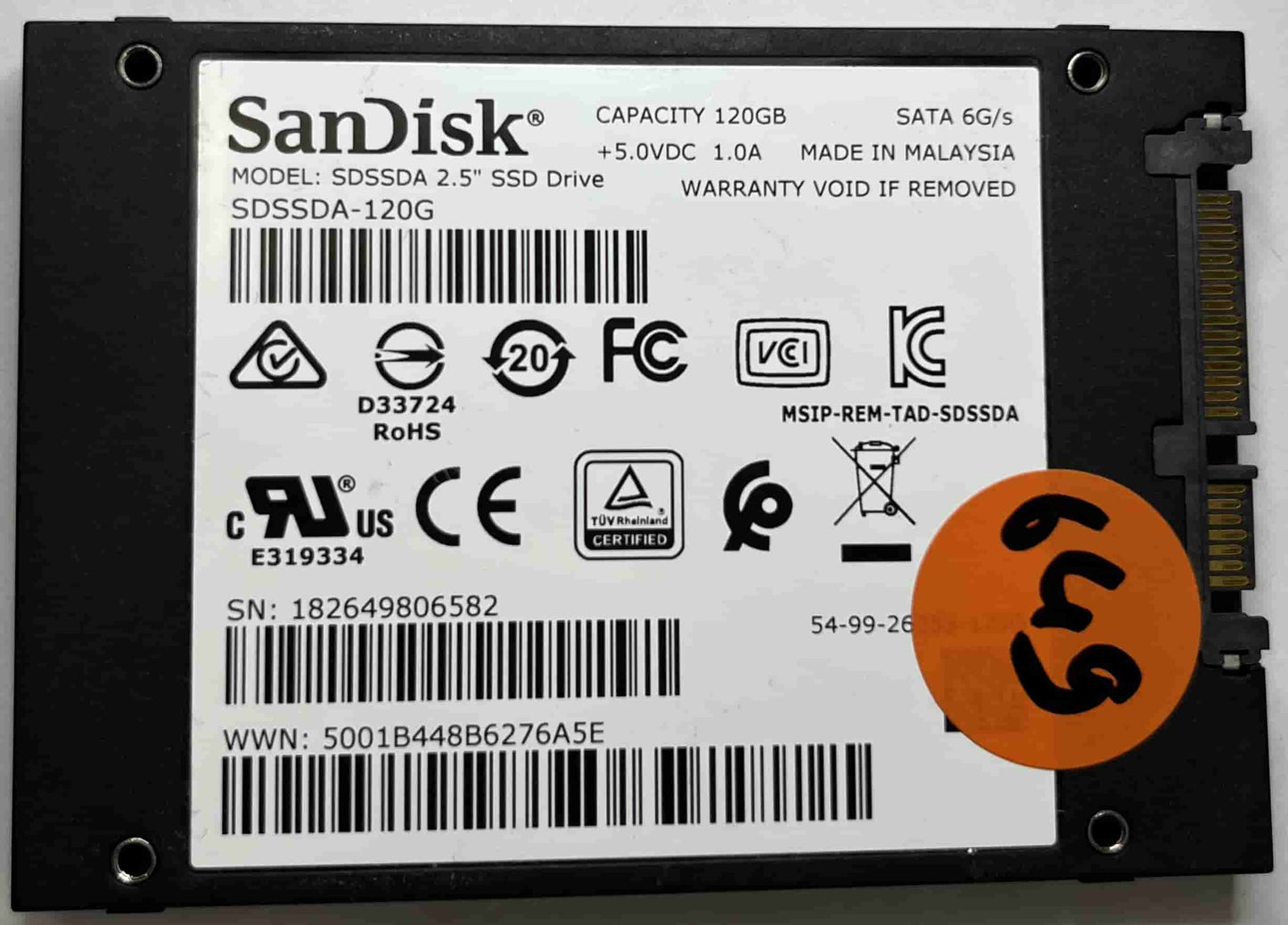 SANDISK SDSSDA-120G (649) SSD for Sale