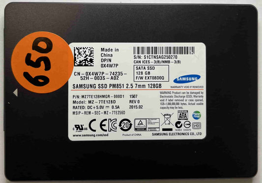 SAMSUNG MZ-7TE128D MZ7TE128HMGR-000D1 (650) SSD for Sale