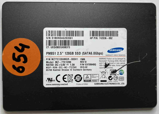 SAMSUNG MZ7TE1280 MZ7TE128HMGR-000H1 (654) SSD for Sale