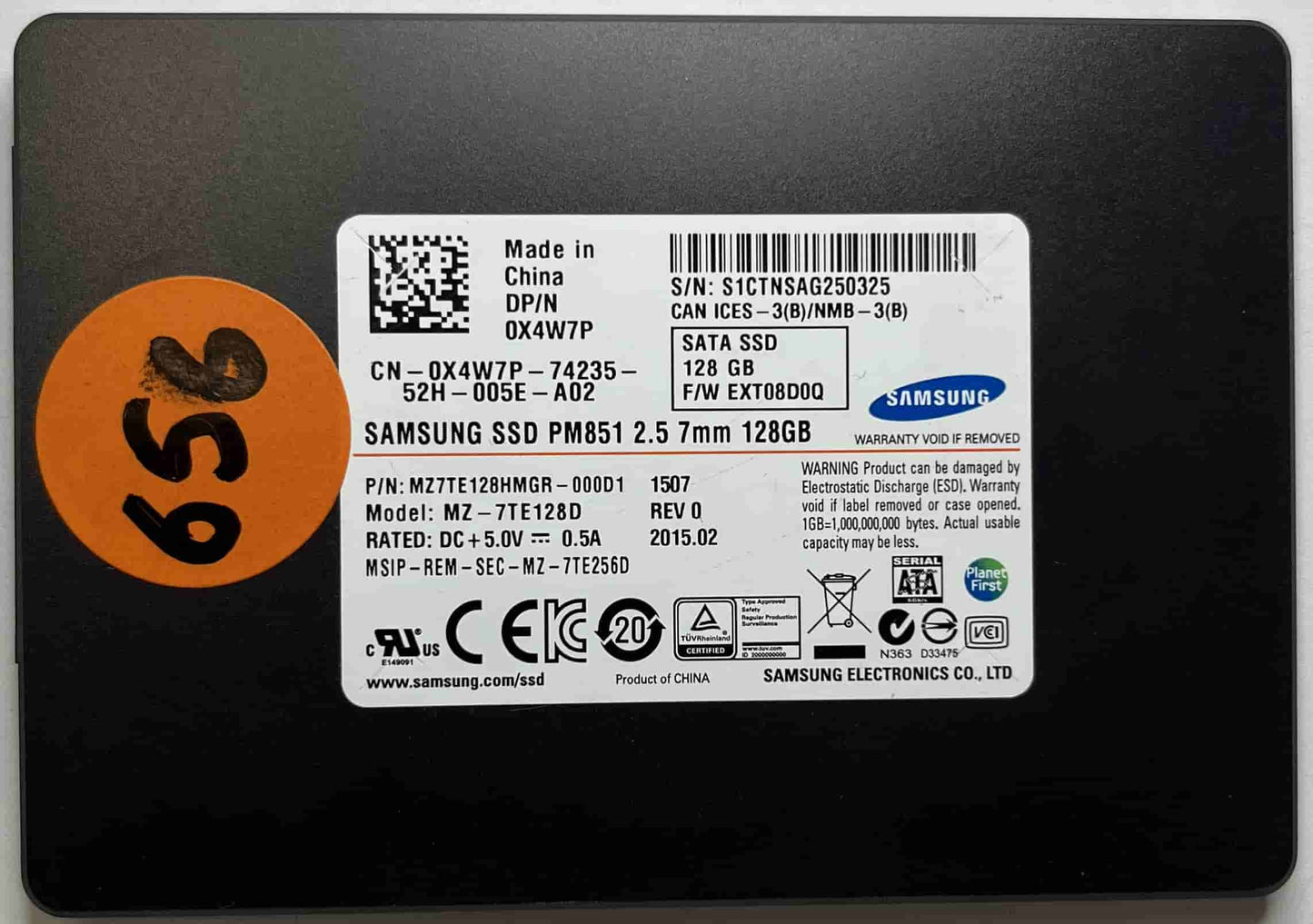 SAMSUNG MZ-7TE128D MZ7TE128HMGR-000D1 (656) SSD for Sale