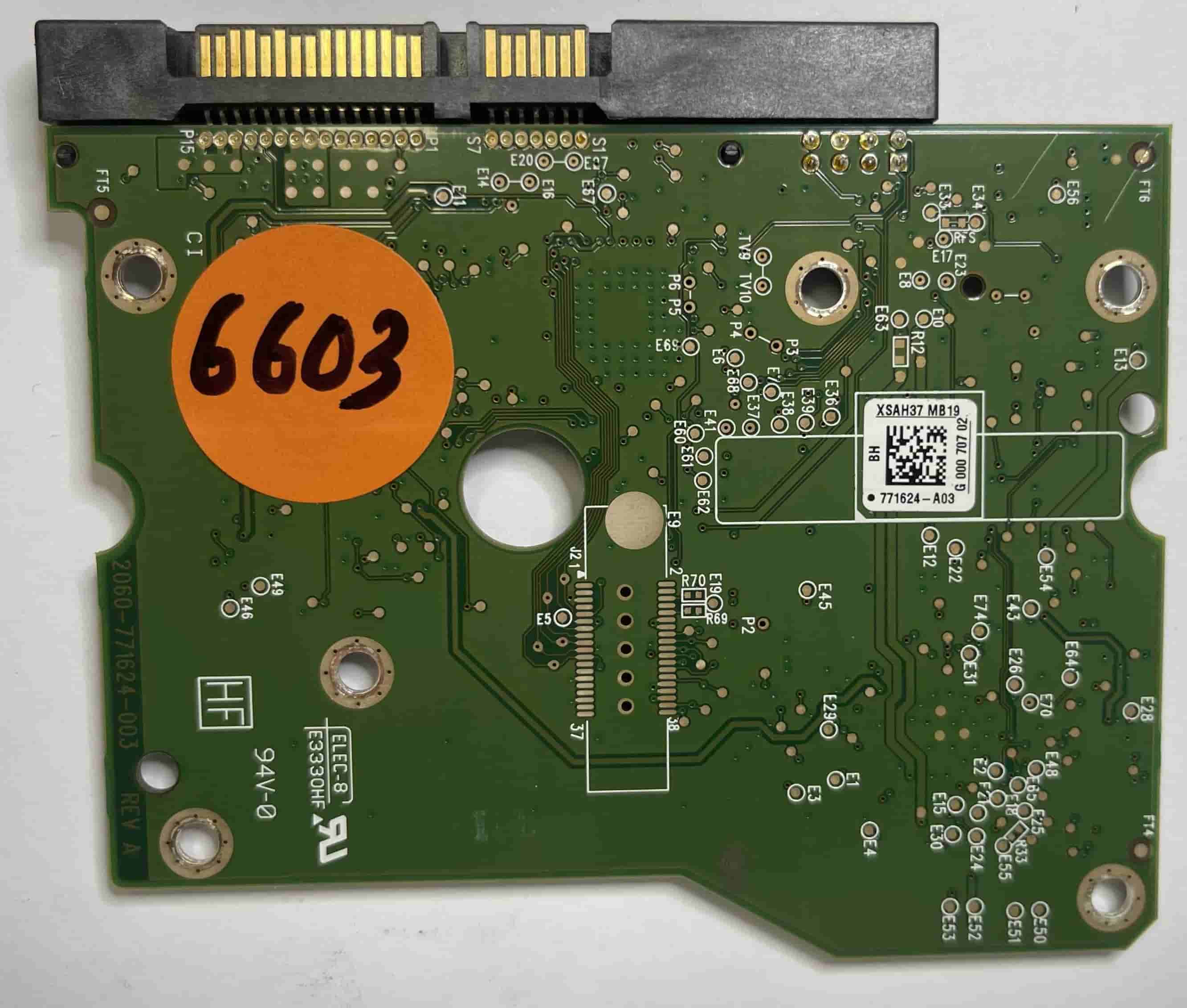 WD10EADS WD PCB Controller Circuit Board 2060-771640-003 REV A/P1/P2 WD10EADS WD PCB Controller Circuit Board 2060-771640-003 REV A/P1/P2