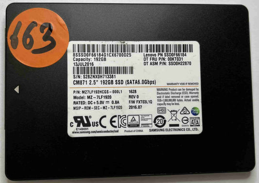 SAMSUNG MZ7LF1920 MZ7LF192HCGS-000L1 (663) SSD for Sale