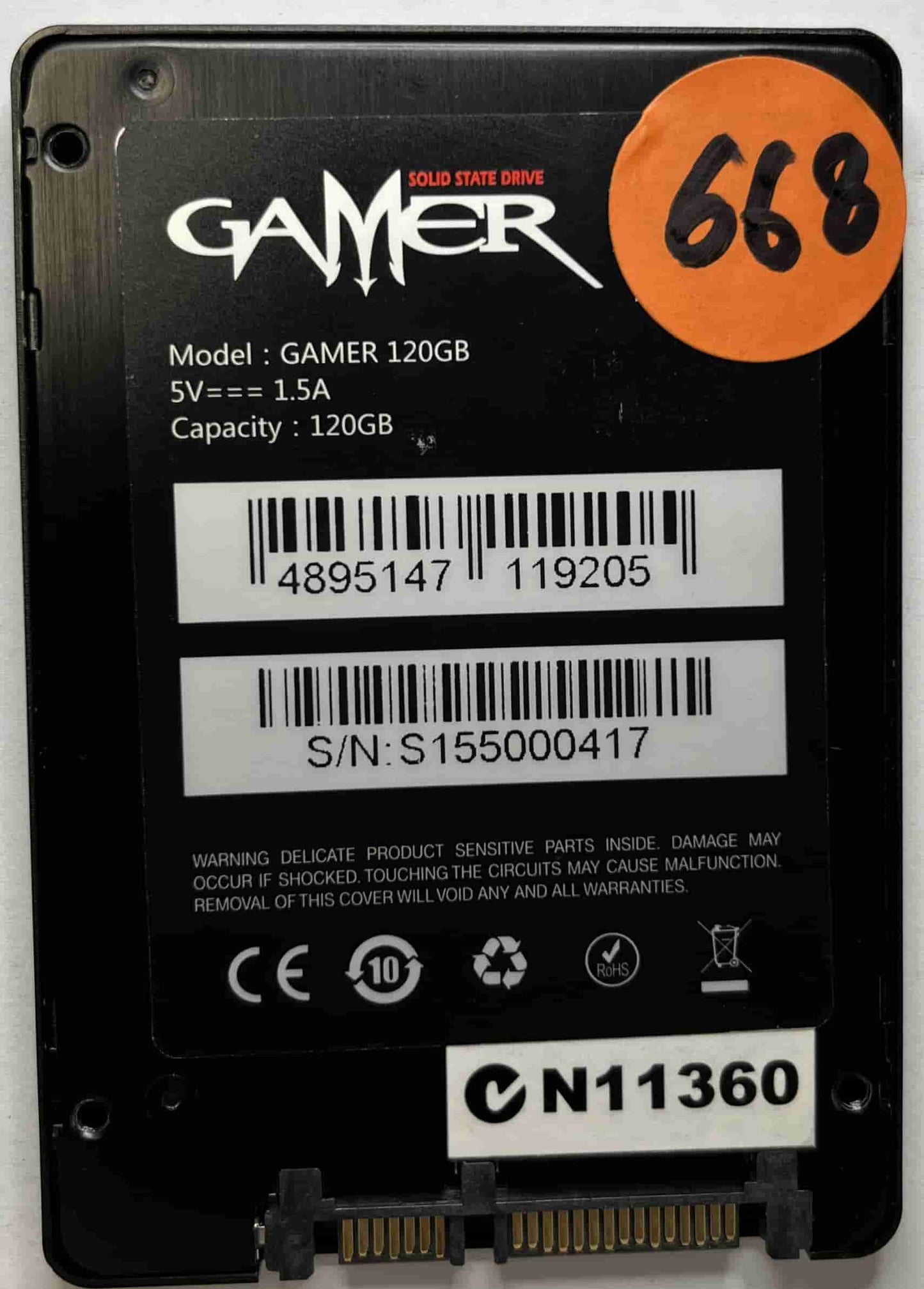 GAMER GAMER 120GB (668) SSD for Sale
