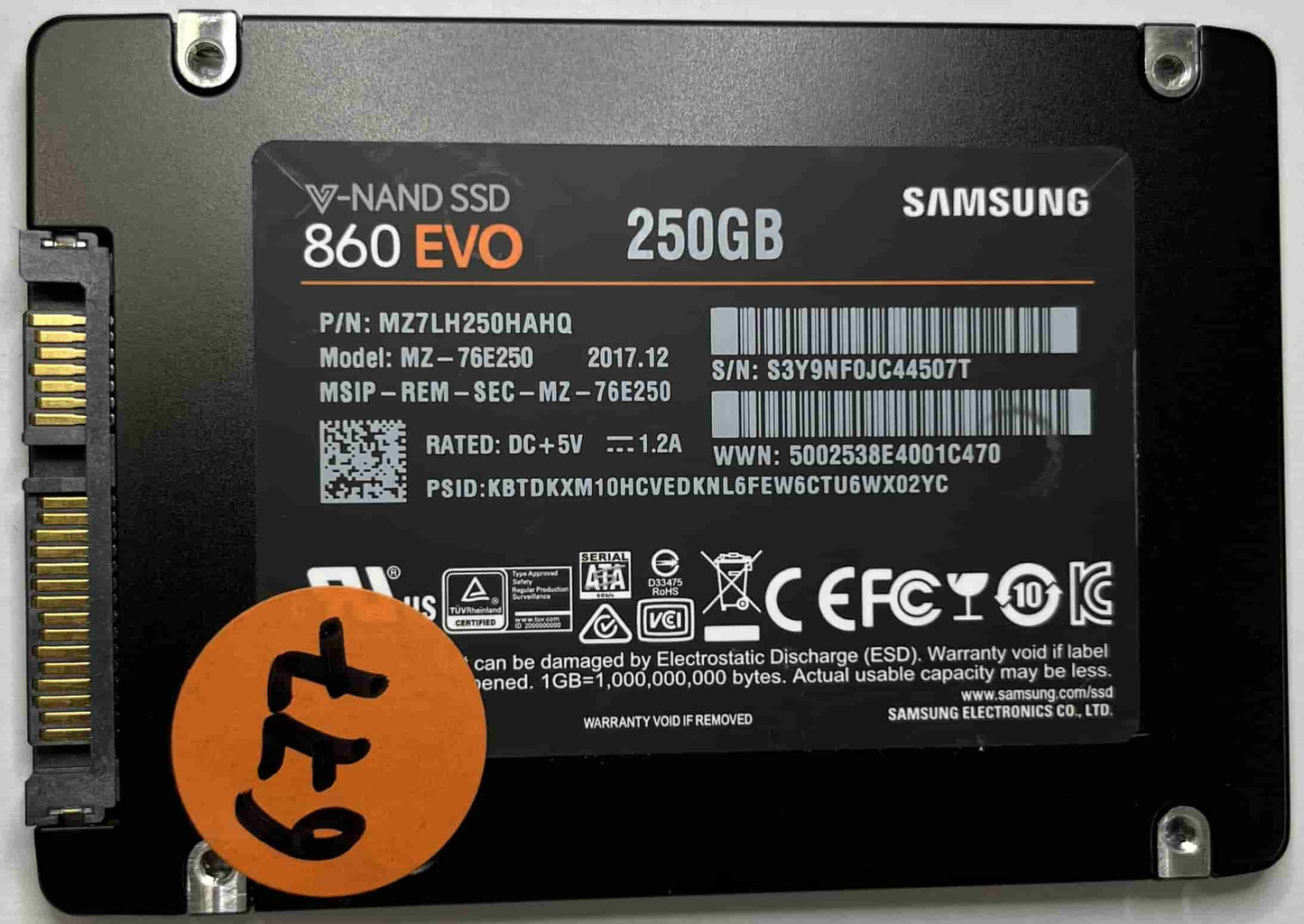 SAMSUNG MZ-76E250 MZ7LH250HAHQ (677) SSD for Sale