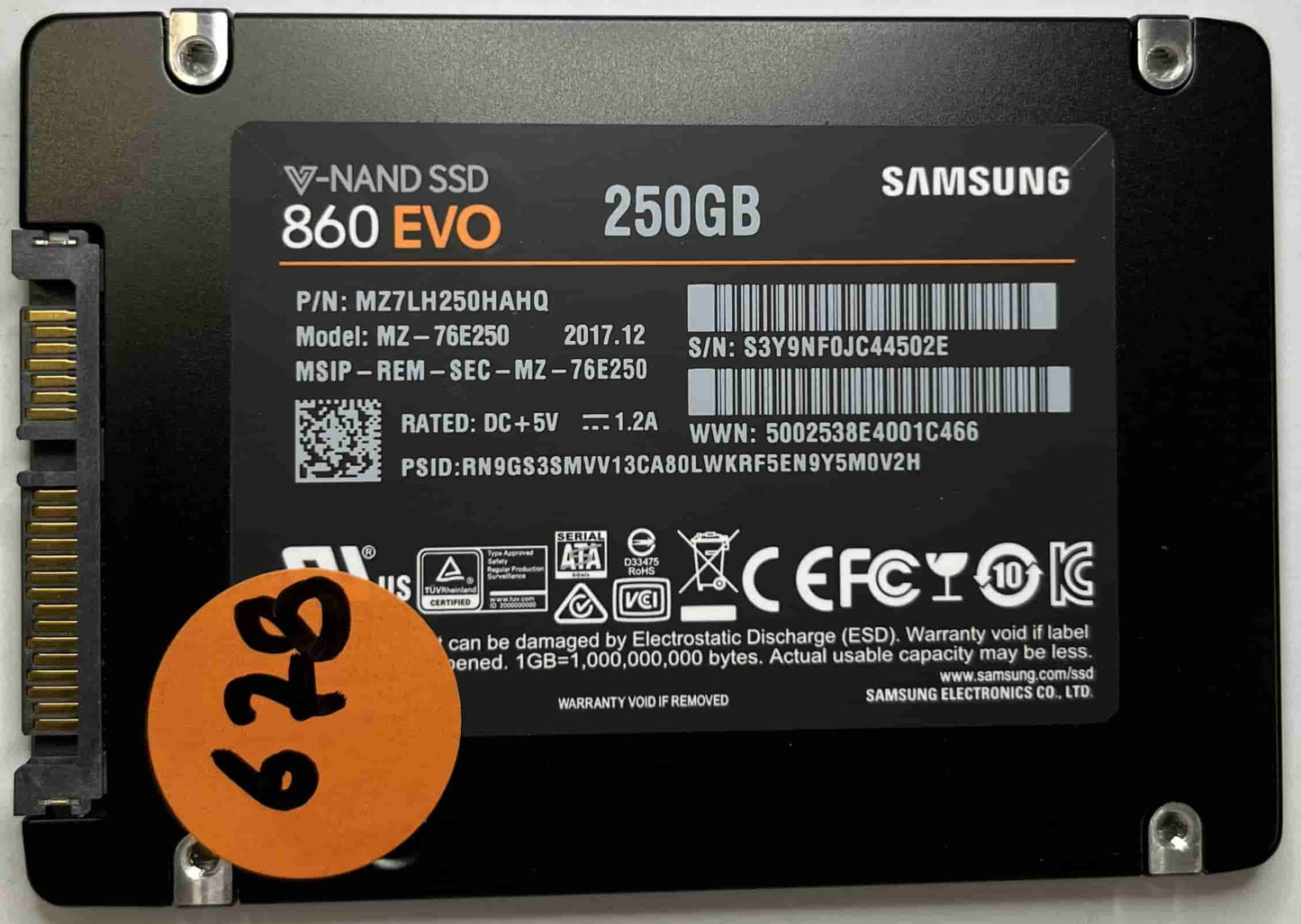 SAMSUNG MZ-76E250 MZ7LH250HAHQ (678) SSD for Sale