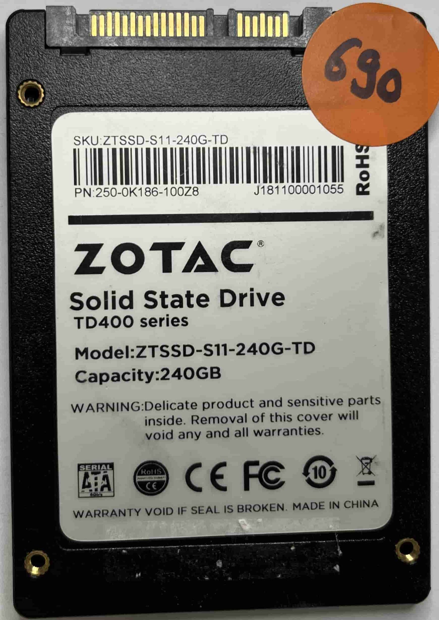 ZOTAC ZTSSD-S11-240G-TD 250-0K186-100Z8 (690) SSD for Sale