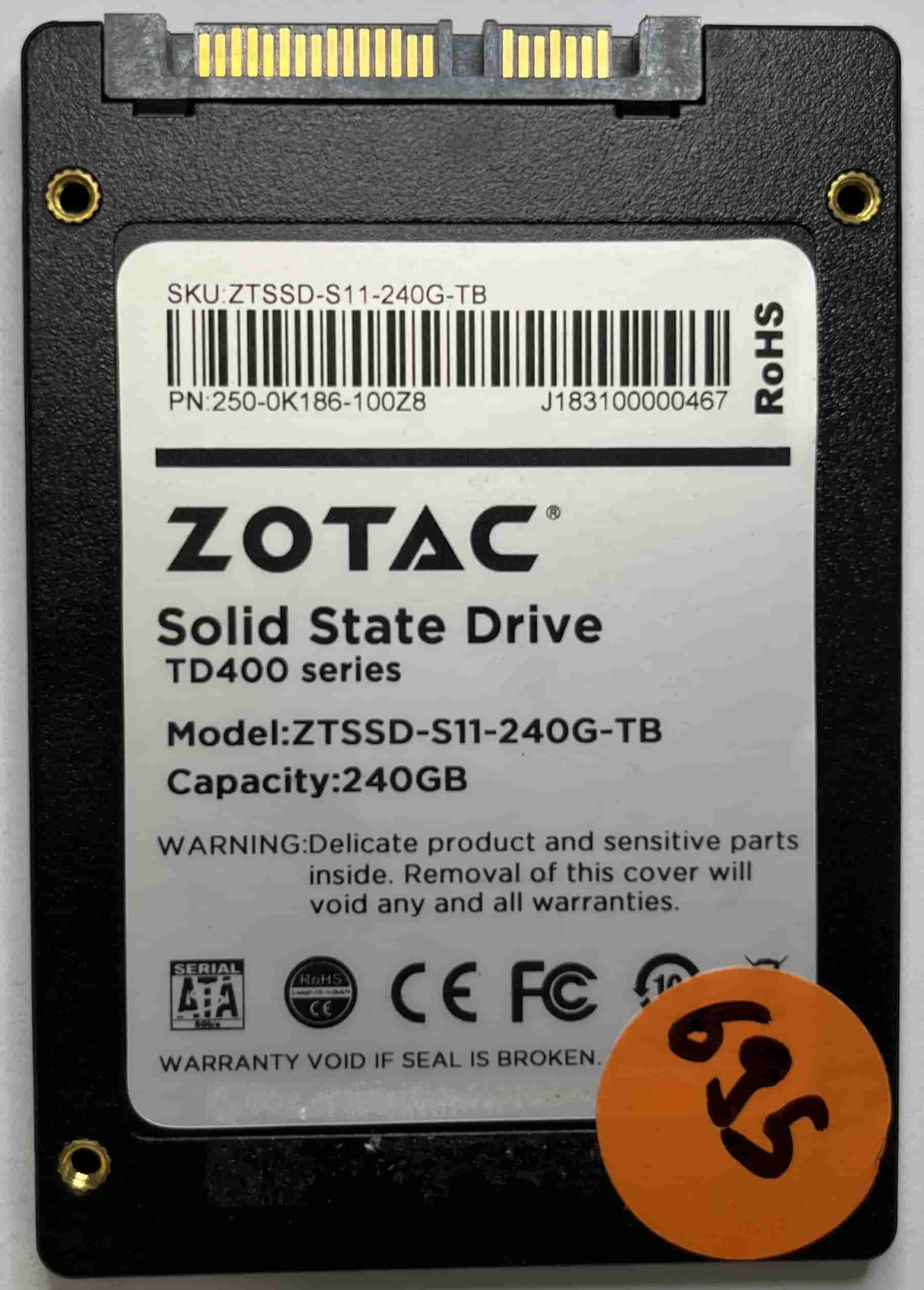 ZOTAC ZTSSD-S11-240G-TD 250-0K186-100Z8 (695) SSD for Sale