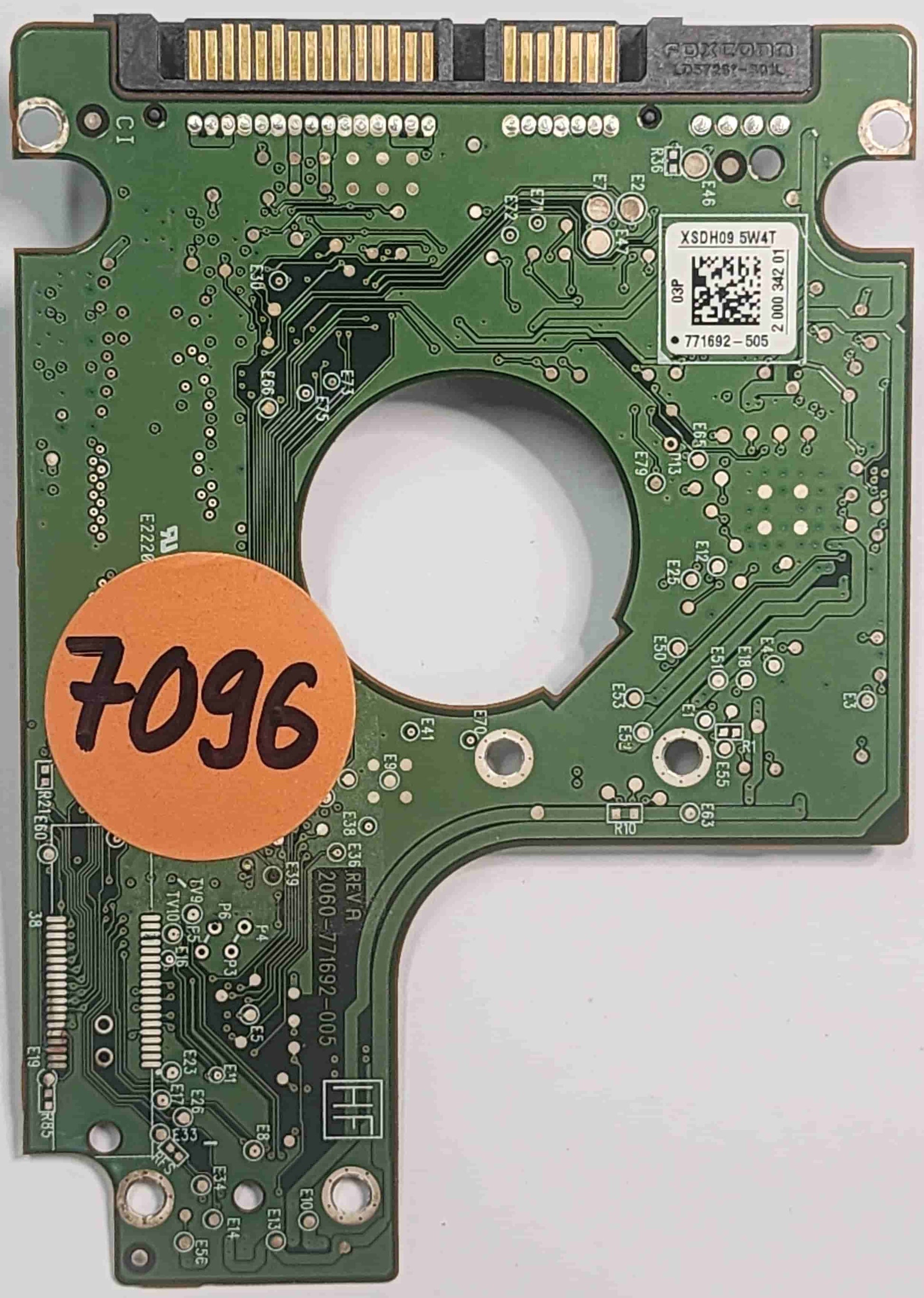 Western Digital WD7500BPVT-80HXZT1 2060-771692-005 REV A  PCB for Sale