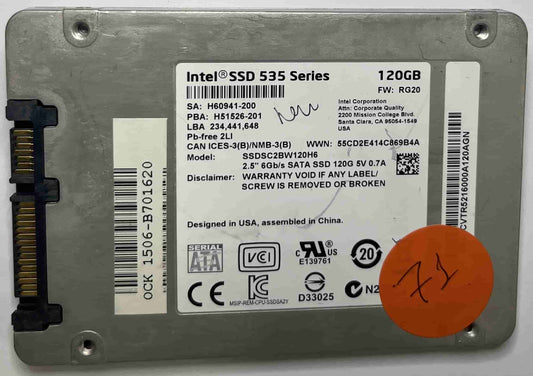 INTEL SSDSC2BW120H6 (71) SSD for Sale