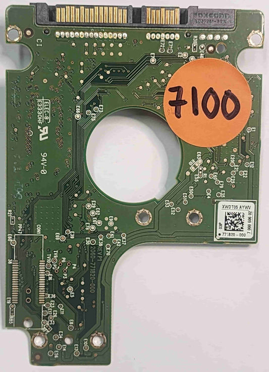 Western Digital WD7500BPVT-60HXZT3 2060-771820-000 REV P1 614985-002 PCB for Sale