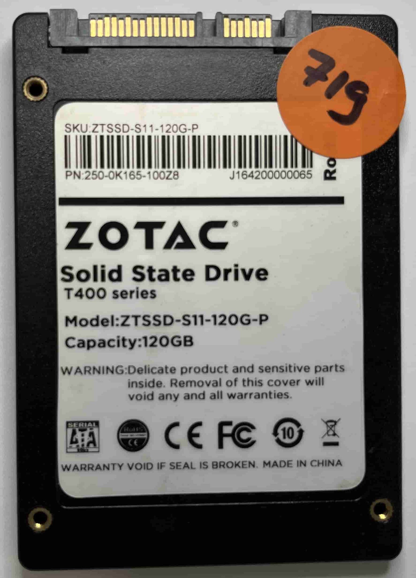 ZOTAC ZTSSD-S11-120G-P 250-0K165-100Z8 (719) SSD for Sale