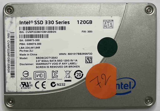 INTEL SSDSC2CT120A3 (72) SSD for Sale