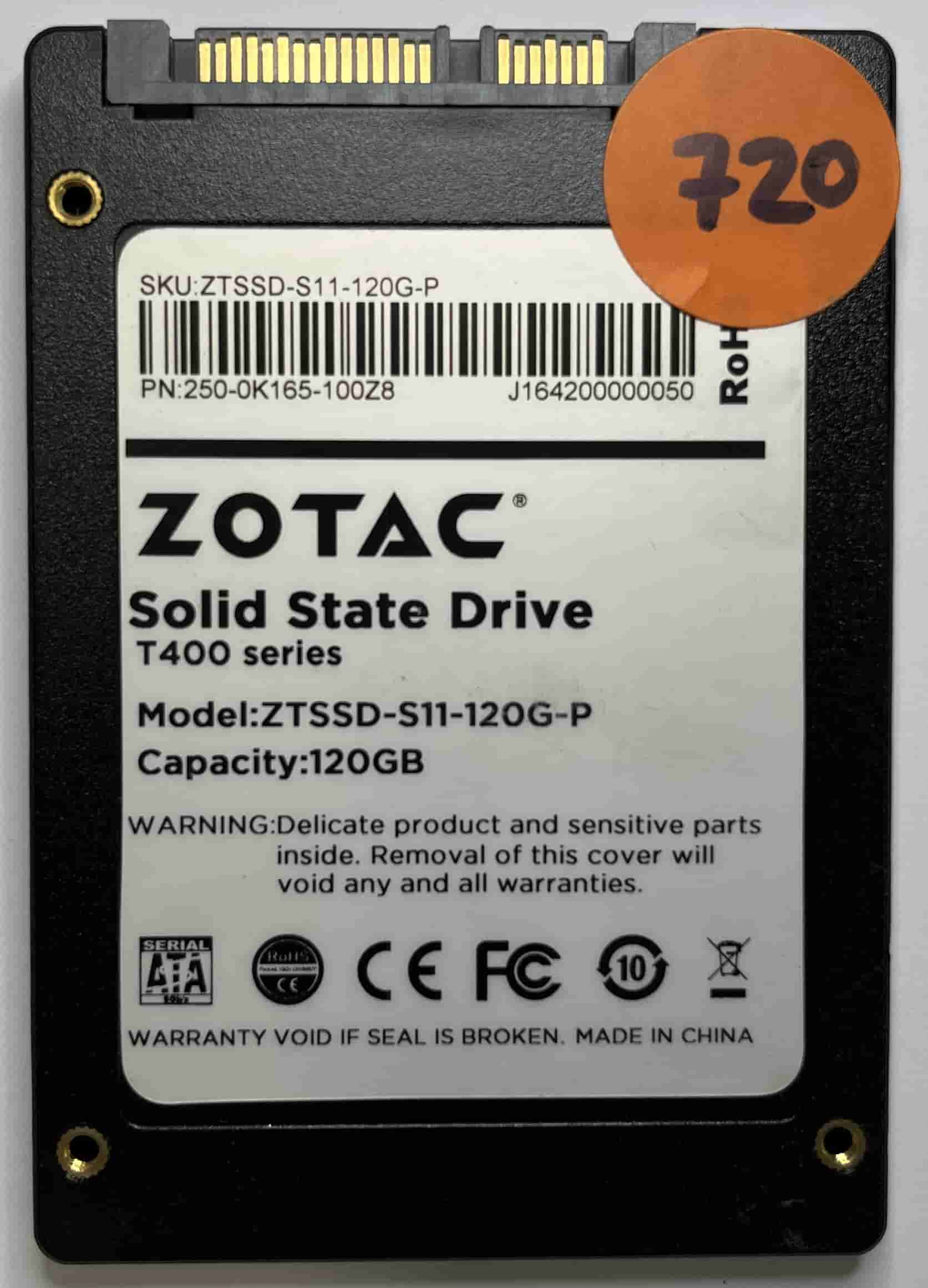 ZOTAC ZTSSD-S11-120G-P 250-OK165-100Z8 (720) SSD for Sale