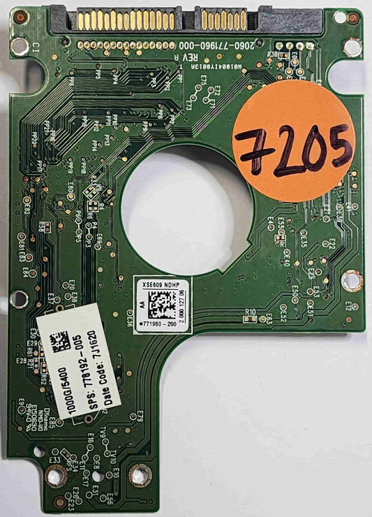 Western Digital WD10JPVX-60JC3T0 2069-771960-000 REV A 726834-001 PCB for Sale