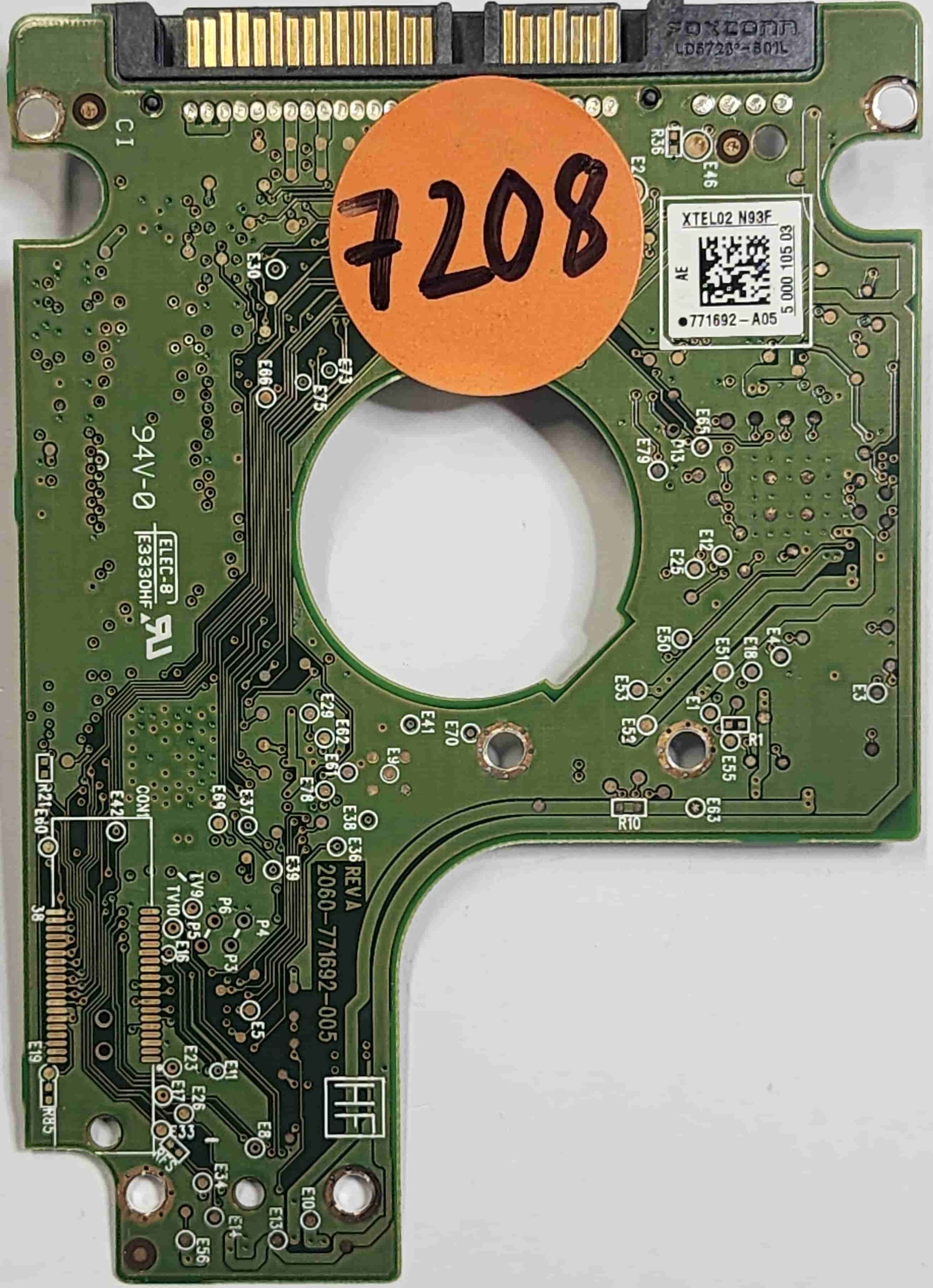 Western Digital WD10TPVT-00U4RT1 2060-771692-005 REV A  PCB for Sale