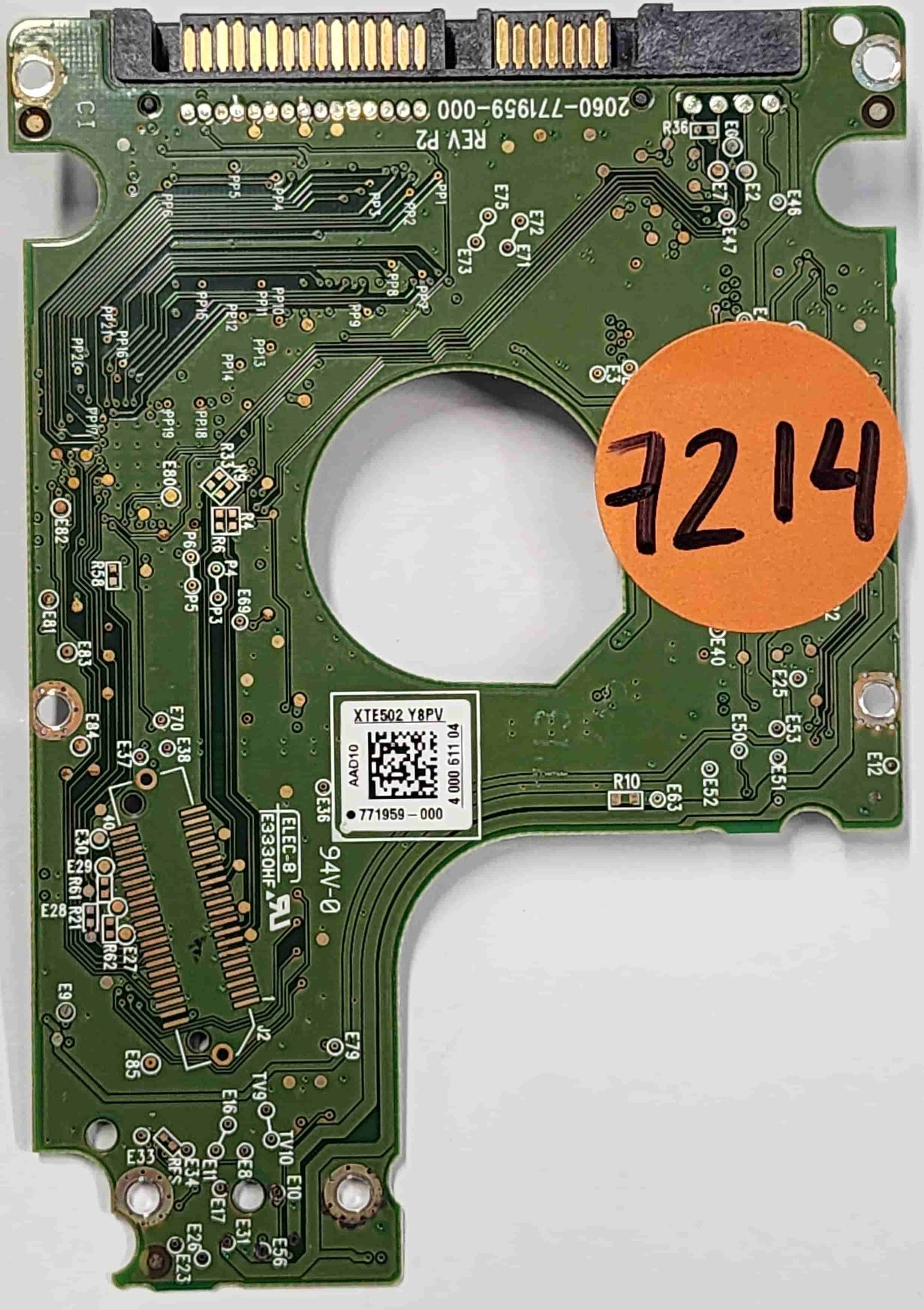 Western Digital WD5000LPVX-28V0TT0 2060-771959-000 REV P2  PCB for Sale